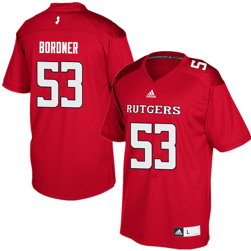 Men #53 Brendan Bordner Rutgers Scarlet Knights College Football Jerseys Sale-Red - Click Image to Close